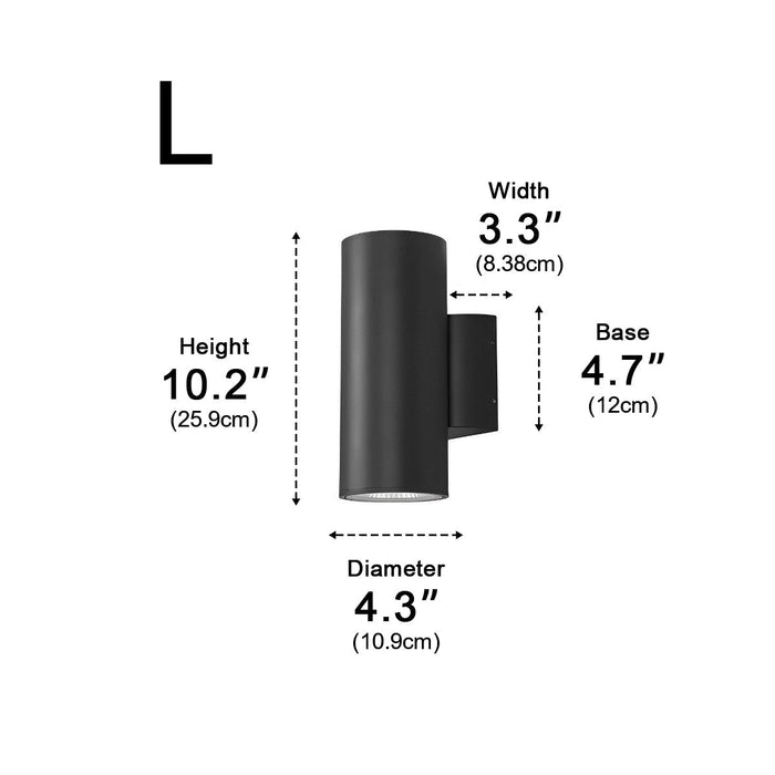 Minimalist Two-Way Lighting LED Wall Sconce - Outdoor/Indoor Waterproof Fixture