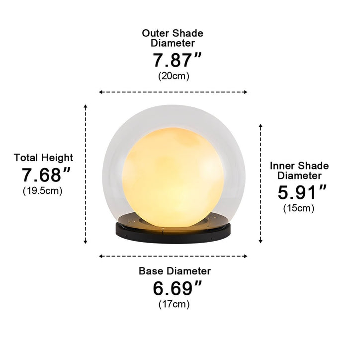 Moon Bubble Post Light - Waterproof Outdoor Pillar Lamp / Double Layer Landscape Lighting
