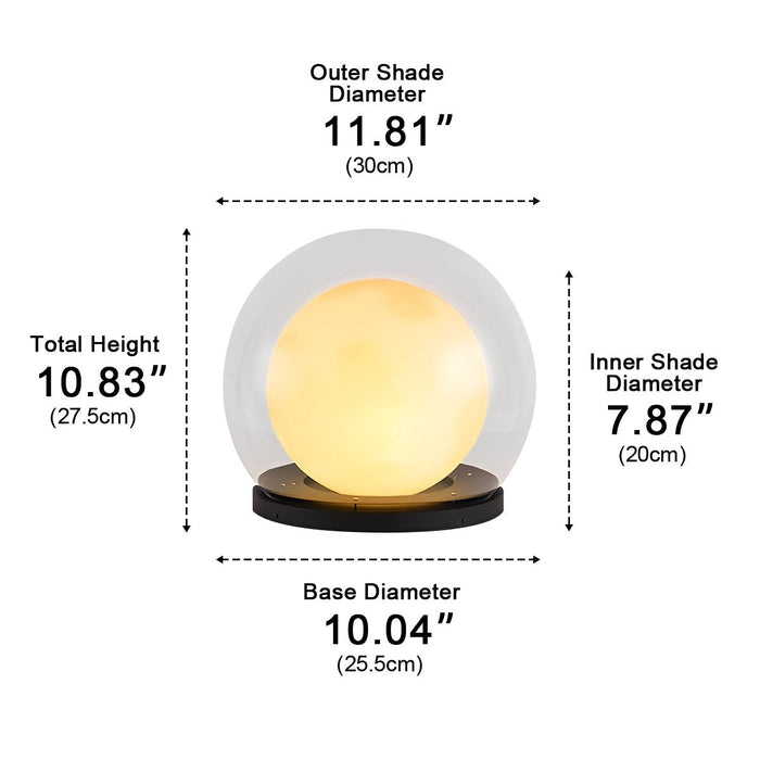 Moon Bubble Post Light - Waterproof Outdoor Pillar Lamp / Double Layer Landscape Lighting