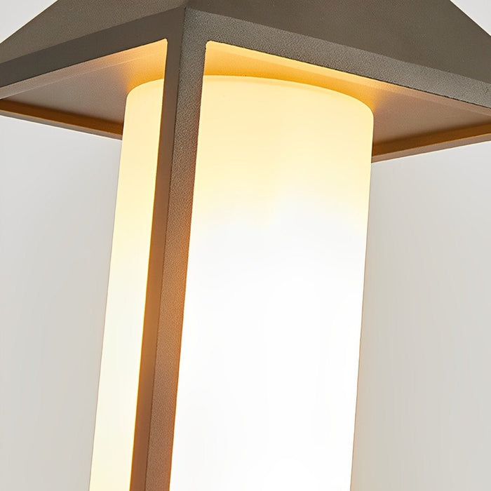 Outdoor Hanging Lantern Pendant Light - Waterproof Modern Minimalist Rectangle Rustic - Porch Patio Garden