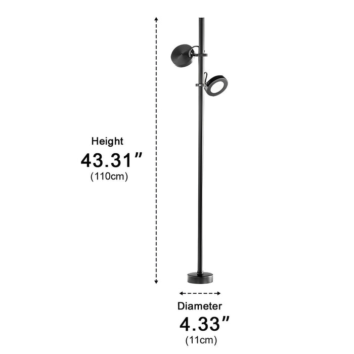 Outdoor Pathway Street Pole Light - Modern LED / Waterproof Aluminum Landscape Lamp - Hardwired Garden Fixture
