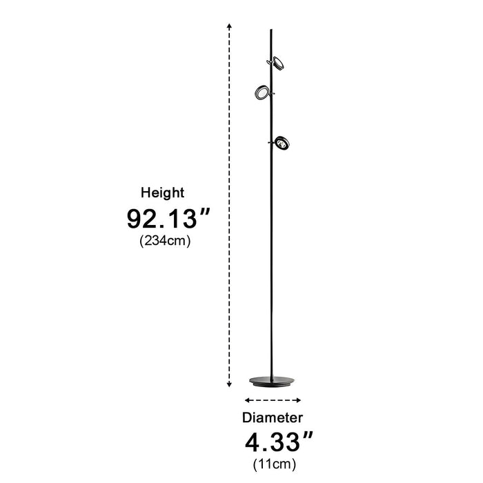Outdoor Pathway Street Pole Light - Modern LED / Waterproof Aluminum Landscape Lamp - Hardwired Garden Fixture