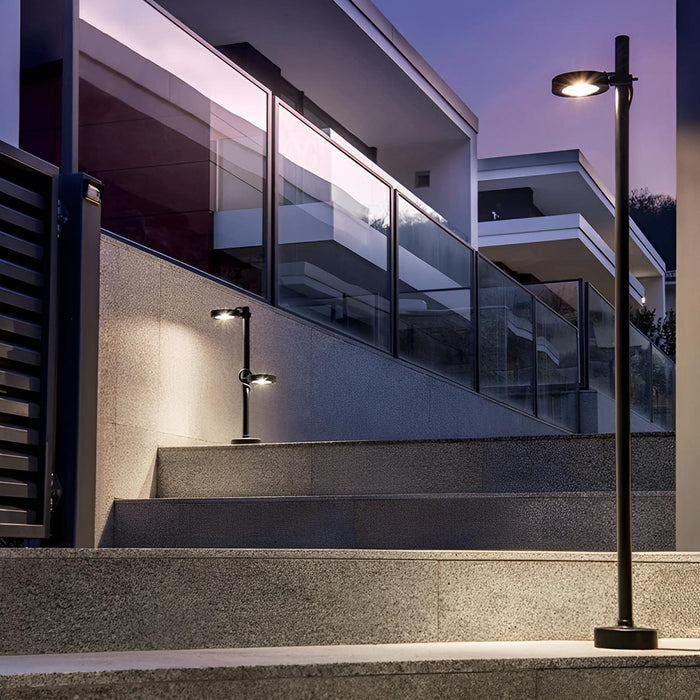 Outdoor Pathway Street Pole Light - Modern LED / Waterproof Aluminum Landscape Lamp - Hardwired Garden Fixture