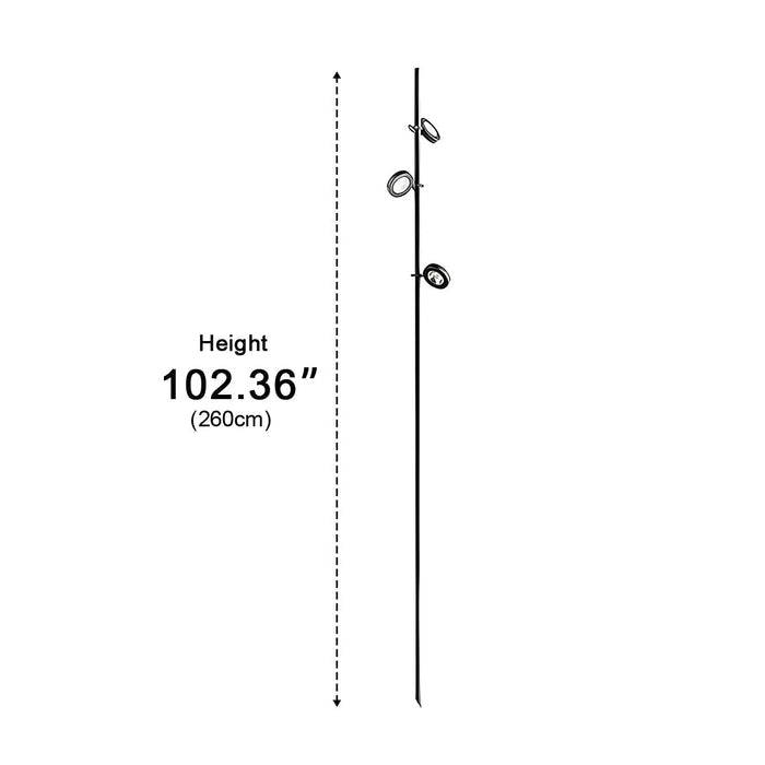 Outdoor Pathway Street Pole Light - Modern LED / Waterproof Aluminum Landscape Lamp - Hardwired Garden Fixture
