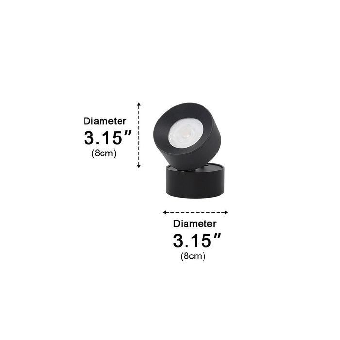 Waterproof Outdoor LED Wall Light, Adjustable Angle, Modern Round for Porch/Patio/Yard