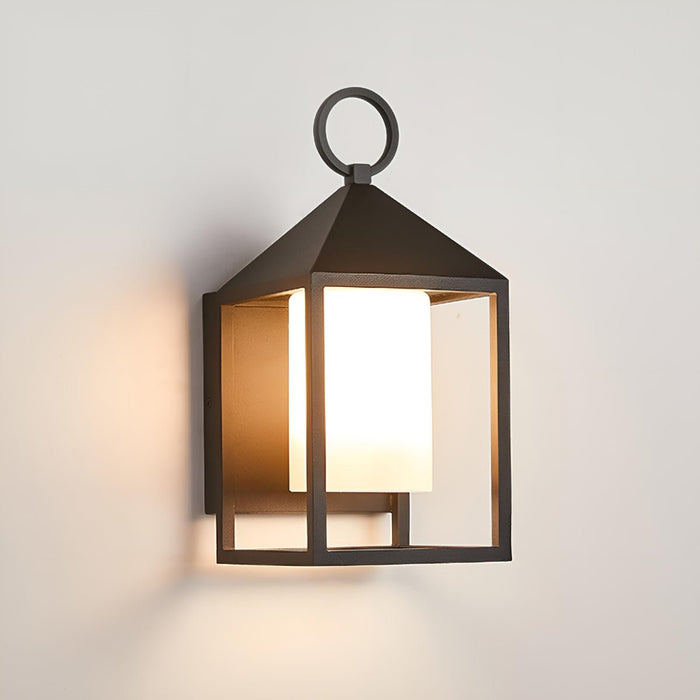 Outdoor LED Wall Sconce, Waterproof IP65, Modern Rustic Lantern for Porch/Patio/Yard, Die-Cast Aluminum, 3000K Warm Light