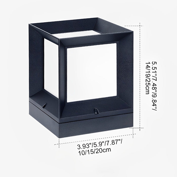 Solar Dusk to Dawn, Waterproof Modern Square LED Outdoor Post Light for Fence/Patio/Yard Security