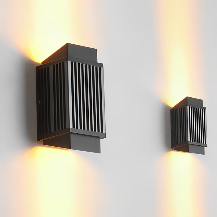Dusk to Dawn Outdoor Wall Sconce, Modern Minimalist Up Down LED Light, Waterproof IP54, Patio/Porch/Yard Lighting