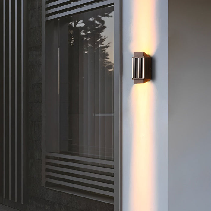 Dusk to Dawn Outdoor Wall Sconce, Modern Minimalist Up Down LED Light, Waterproof IP54, Patio/Porch/Yard Lighting