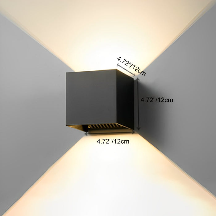 Modern Up Down Outdoor LED Wall Light, Waterproof IP65, Aluminum Housing, 3000K Warm White for Patio/Porch/Entryway