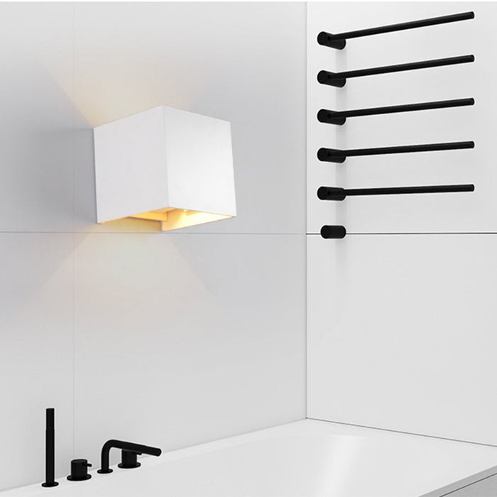 Modern Up Down Outdoor LED Wall Light, Waterproof IP65, Aluminum Housing, 3000K Warm White for Patio/Porch/Entryway