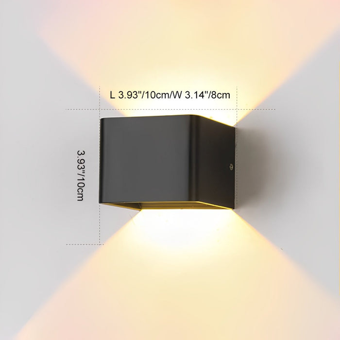 Modern Up Down Outdoor LED Wall Light, Waterproof IP65, Aluminum Housing, 3000K Warm White for Patio/Porch/Entryway