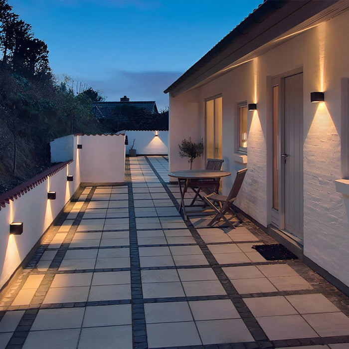Modern Up Down Outdoor LED Wall Light, Waterproof IP65, Aluminum Housing, 3000K Warm White for Patio/Porch/Entryway