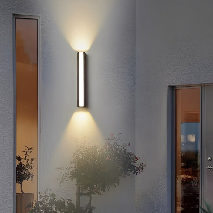 Waterproof IP65 Outdoor Wall Sconce, Modern Up Down LED Light, Die-cast Aluminum, Porch/Patio/Yard