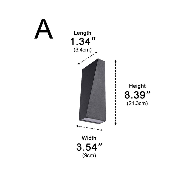 Waterproof LED Outdoor Wall Sconce, Up Down Spotlight, Architectural Accent, Patio/Porch/Yard