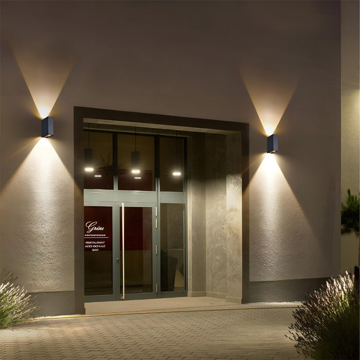 Waterproof LED Outdoor Wall Sconce, Up Down Spotlight, Architectural Accent, Patio/Porch/Yard