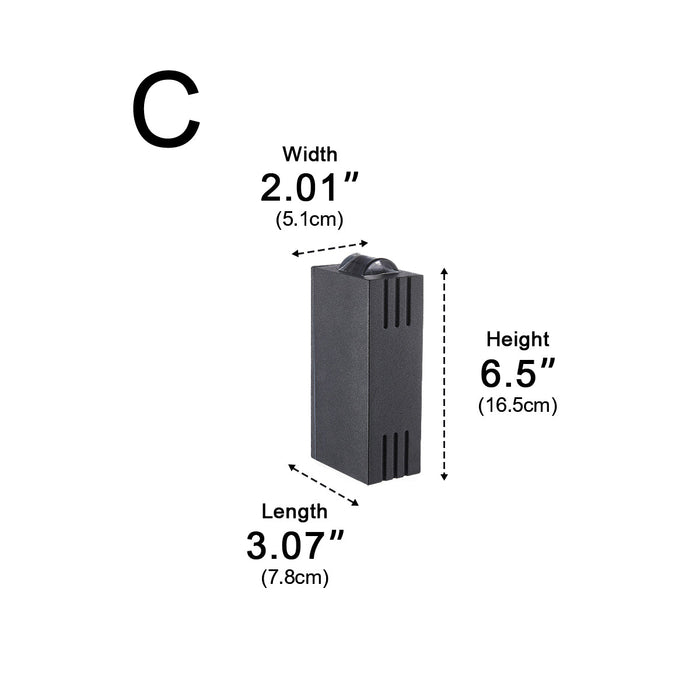 Waterproof LED Outdoor Wall Sconce, Up Down Spotlight, Architectural Accent, Patio/Porch/Yard