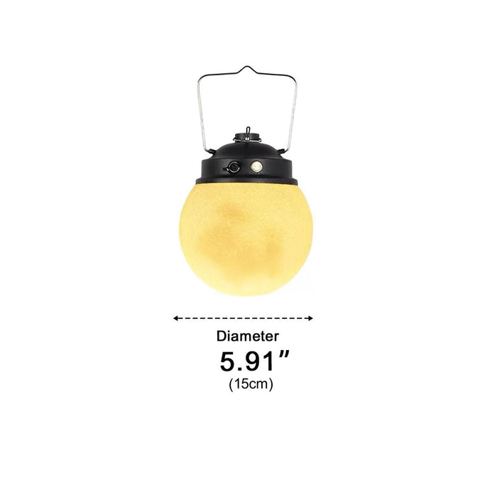 Solar Moon Ball Hanging Light, Dusk to Dawn Outdoor Lantern, Garden Landscape Lighting for Patio/Yard, Waterproof IP65 LED Warm White