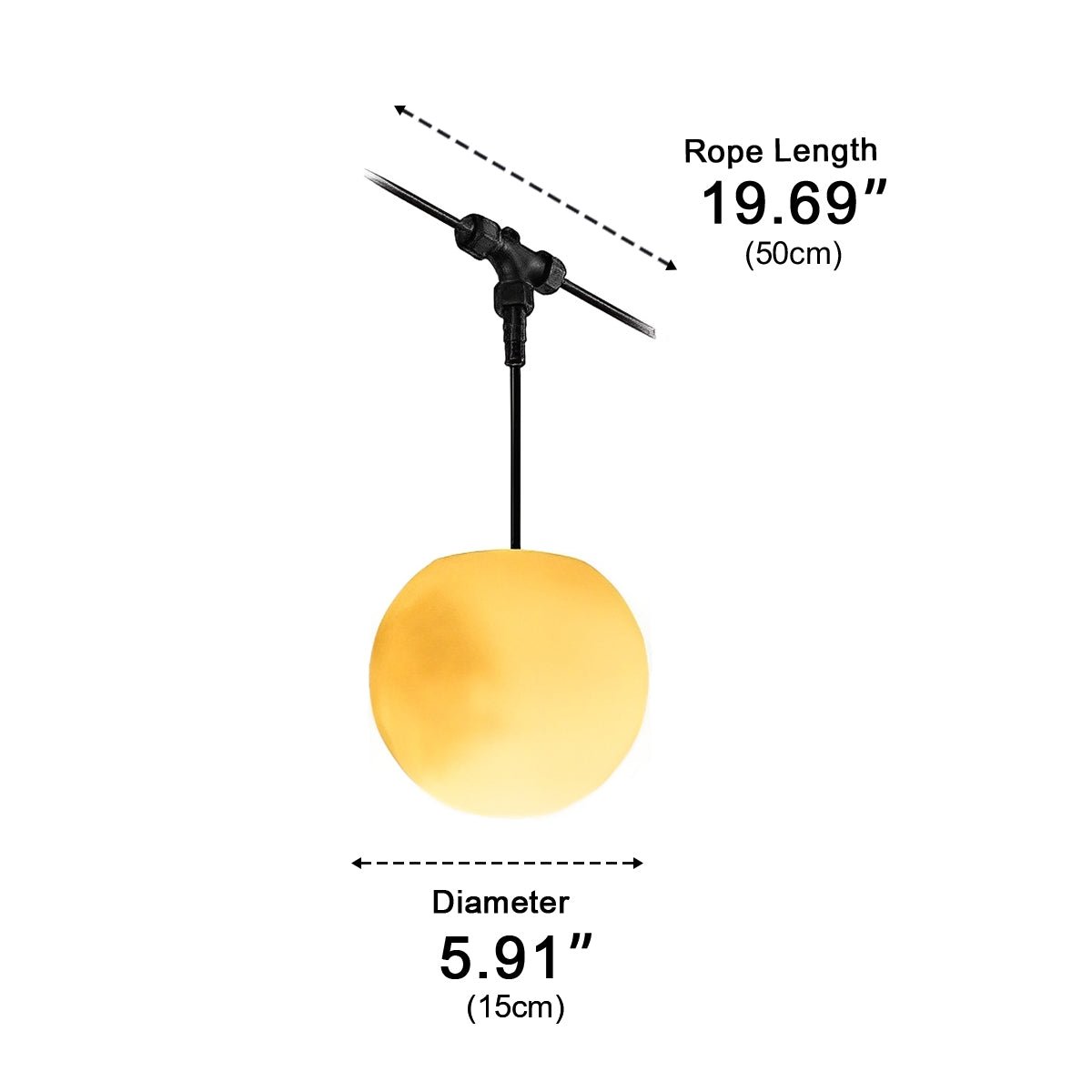 Moon Ball String Lights, Outdoor Landscape Lighting, IP65 Waterproof, Garden/Patio/Yard, Warm White LED
