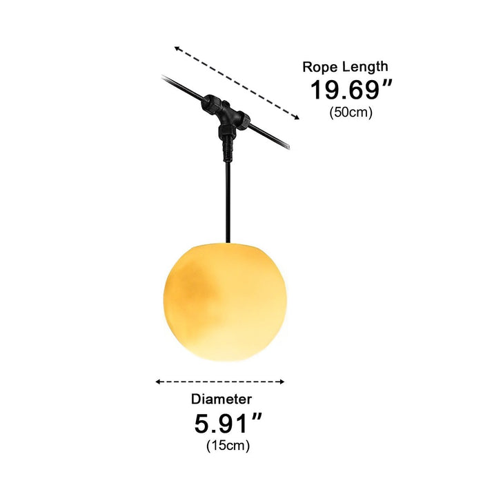 Moon Ball String Lights, Outdoor Landscape Lighting, IP65 Waterproof, Garden/Patio/Yard, Warm White LED