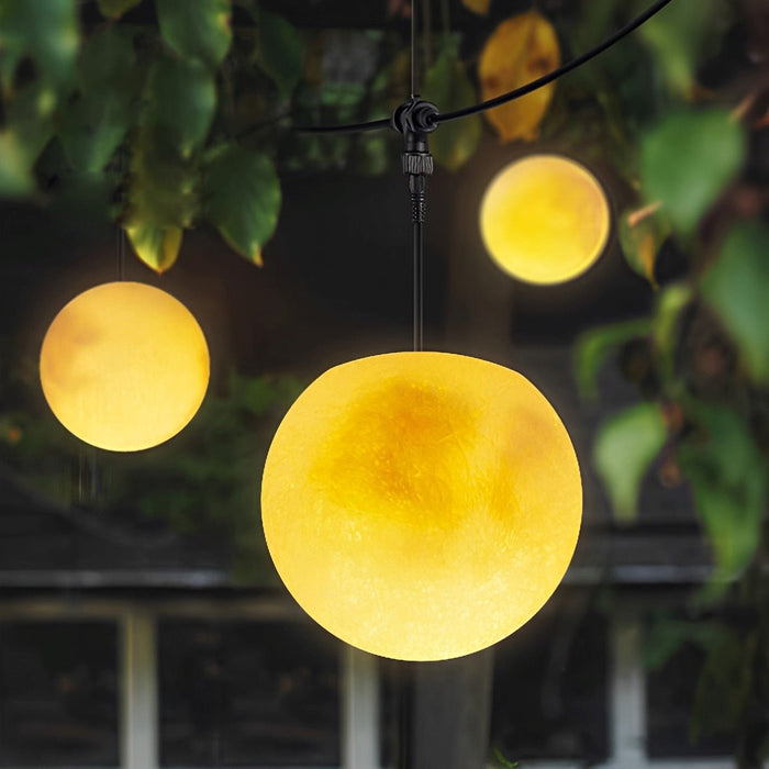 Moon Ball String Lights, Outdoor Landscape Lighting, IP65 Waterproof, Garden/Patio/Yard, Warm White LED