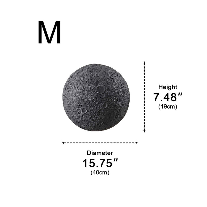 Modern Concrete Crescent Moon LED Wall Sconce, Waterproof IP65, Outdoor Porch/Patio/Yard Lighting