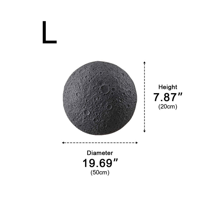 Modern Concrete Crescent Moon LED Wall Sconce, Waterproof IP65, Outdoor Porch/Patio/Yard Lighting
