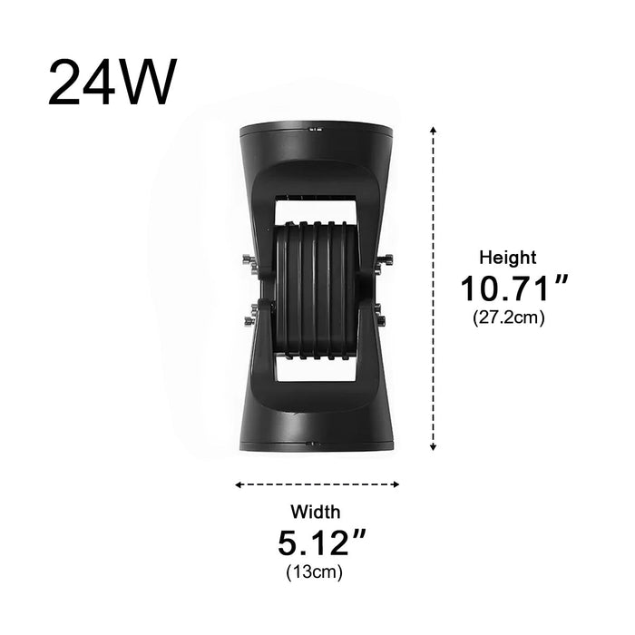 Outdoor LED Wall Sconce, Waterproof Adjustable Up Down Light, Durable, Patio/Porch/Yard