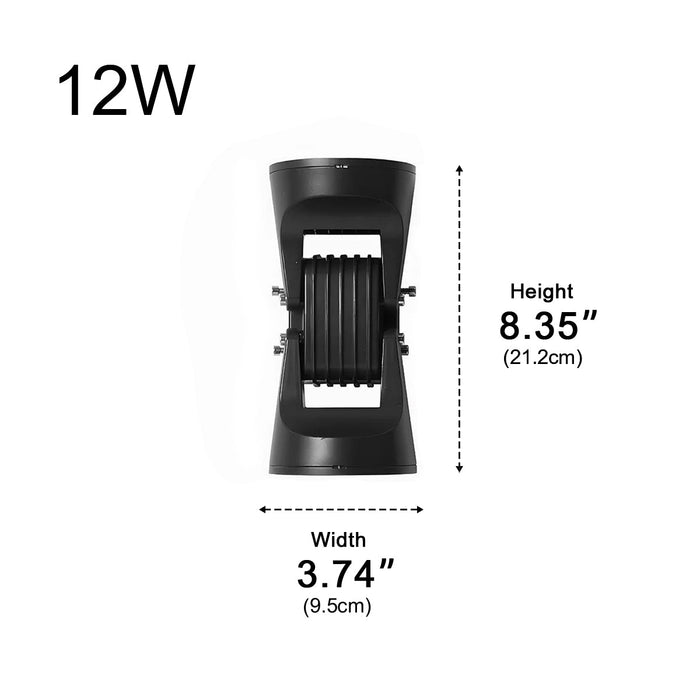 Outdoor LED Wall Sconce, Waterproof Adjustable Up Down Light, Durable, Patio/Porch/Yard