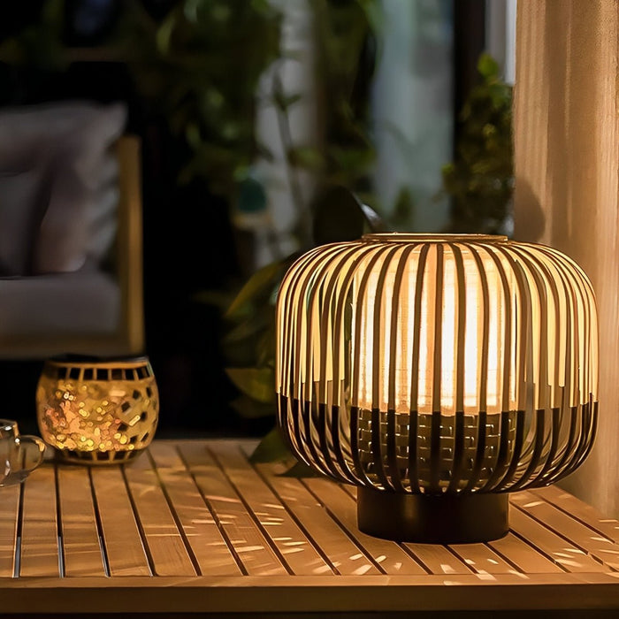 Bamboo Light Hanging Lanterns - Waterproof Outdoor Decor / Handmade Rustic Style