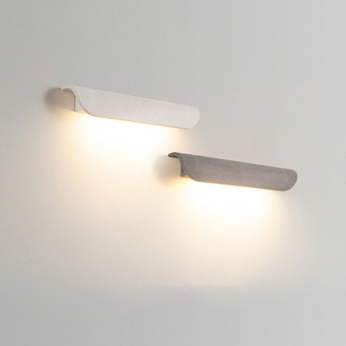 Waterproof Outdoor Concrete Curved Tiles LED Porch Light - Wall Sconce Lighting, Minimalist Wall Lamp