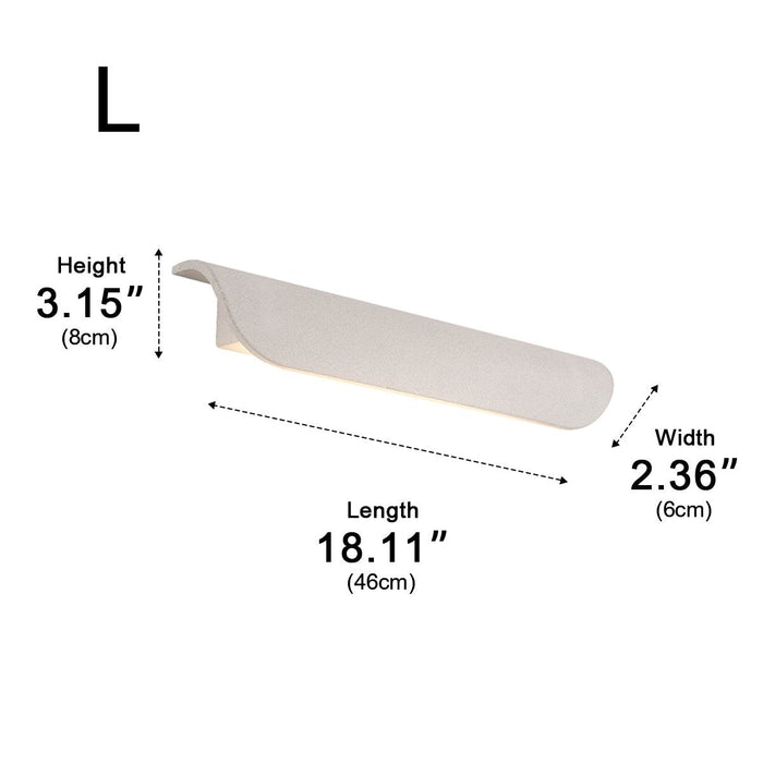 Waterproof Outdoor Concrete Curved Tiles LED Porch Light - Wall Sconce Lighting, Minimalist Wall Lamp