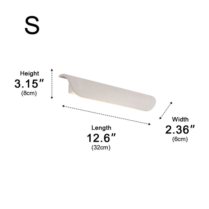 Waterproof Outdoor Concrete Curved Tiles LED Porch Light - Wall Sconce Lighting, Minimalist Wall Lamp
