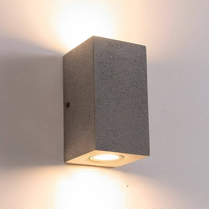 Cement LED Porch Light - Waterproof Outdoor Exterior Wall Fixture, Modern Design