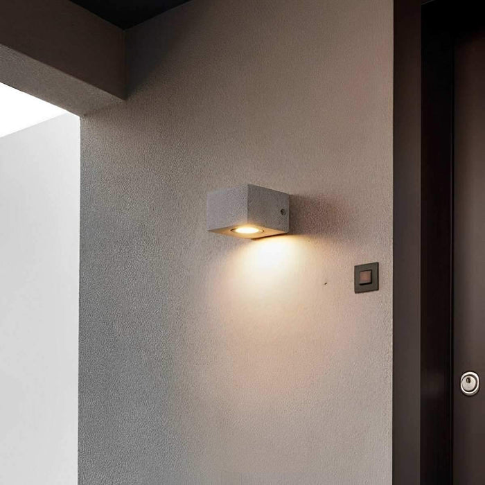 Cement LED Porch Light - Waterproof Outdoor Exterior Wall Fixture, Modern Design