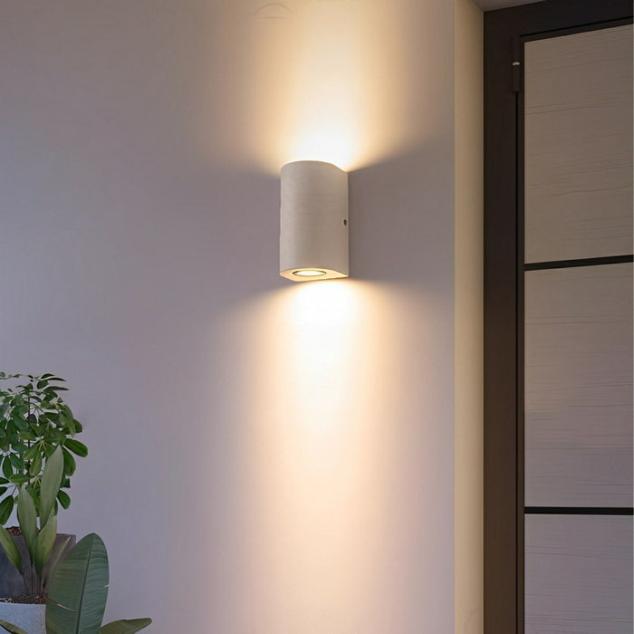 Cement LED Porch Light - Waterproof Outdoor Exterior Wall Fixture, Modern Design