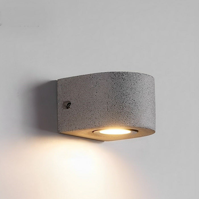 Cement LED Porch Light - Waterproof Outdoor Exterior Wall Fixture, Modern Design
