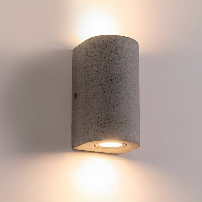 Cement LED Porch Light - Waterproof Outdoor Exterior Wall Fixture, Modern Design