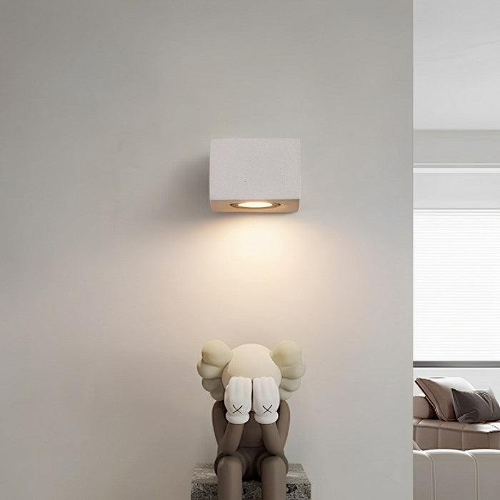 Cement LED Porch Light - Waterproof Outdoor Exterior Wall Fixture, Modern Design