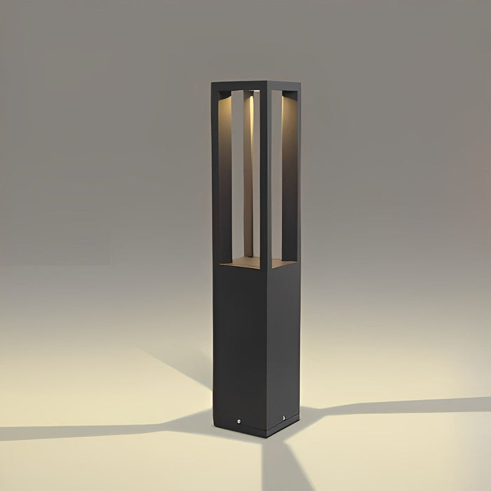 Outdoor LED Bollard Pathway Lights - Modern Square Column Design, Waterproof