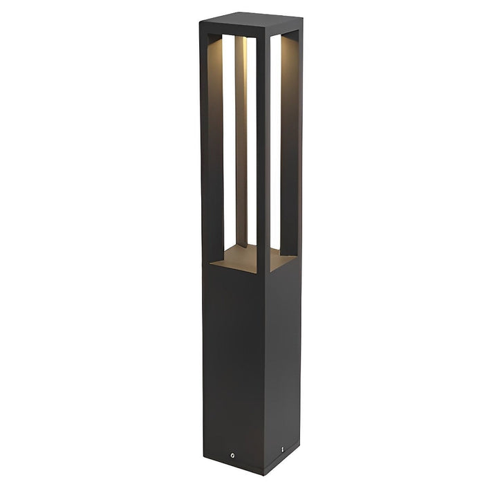 Outdoor LED Bollard Pathway Lights - Modern Square Column Design, Waterproof