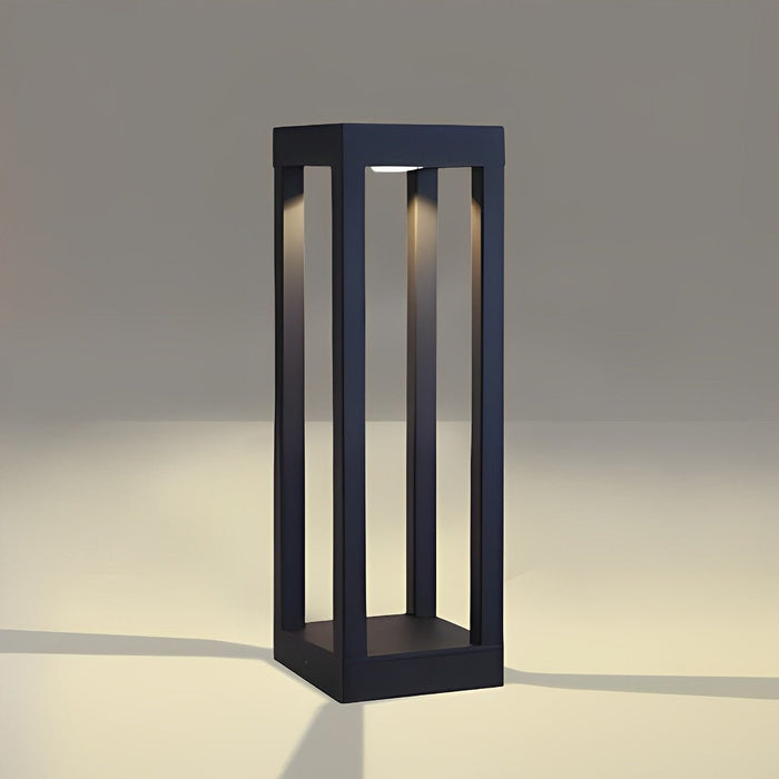 Outdoor LED Bollard Pathway Lights - Modern Square Column Design, Waterproof