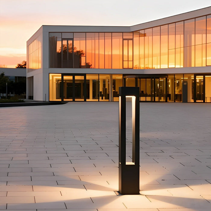 Outdoor LED Bollard Pathway Lights - Modern Square Column Design, Waterproof
