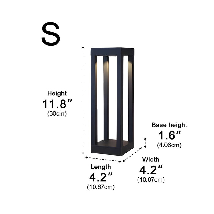 Outdoor LED Bollard Pathway Lights - Modern Square Column Design, Waterproof