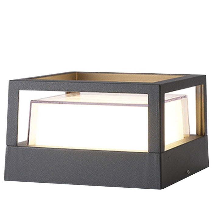 Waterproof Outdoor Landscape Decorative Lighting Double Layer Lampshade LED Post Light