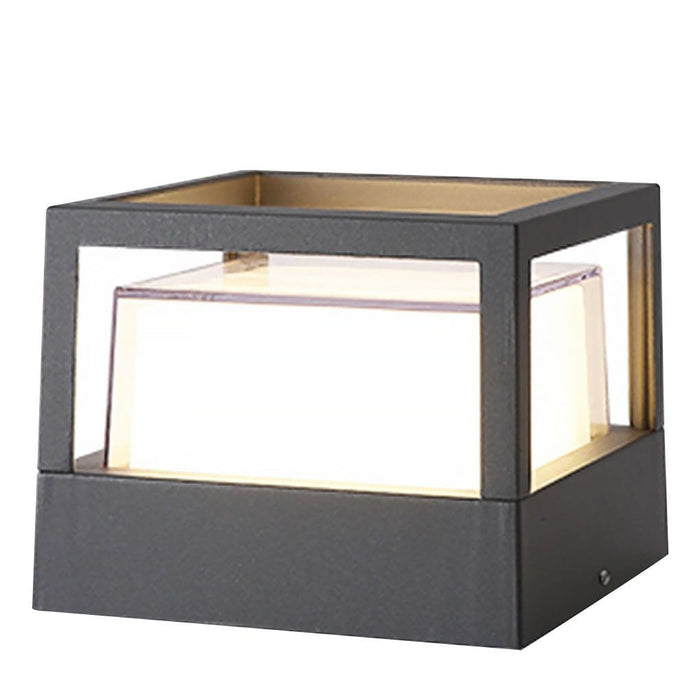 Waterproof Outdoor Landscape Decorative Lighting Double Layer Lampshade LED Post Light