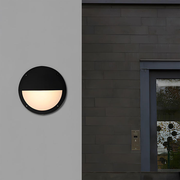 Modern Minimalist Outdoor Wall Sconce, Round LED Porch Light, IP65 Waterproof Exterior Lighting for Patio/Garden