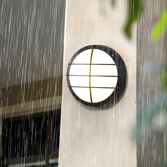 Modern Minimalist Outdoor Wall Sconce, Round LED Porch Light, IP65 Waterproof Exterior Lighting for Patio/Garden