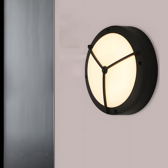 Modern Minimalist Outdoor Wall Sconce, Round LED Porch Light, IP65 Waterproof Exterior Lighting for Patio/Garden