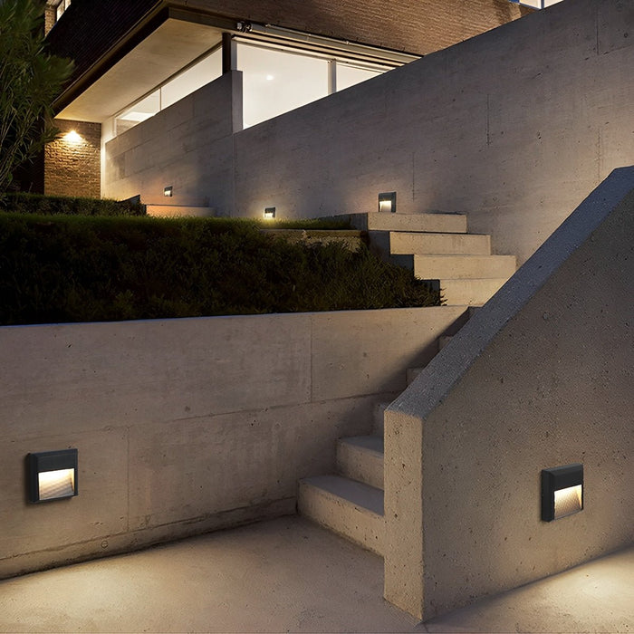LED Step Lights - Waterproof Outdoor Corner Lamp for Villa, Courtyard, Garden Pathways